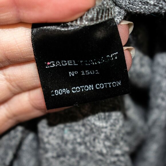 Isabel Marant Etoile Ela ruched jersey dress Heather Gray Size 40 - Picture 7 of 8